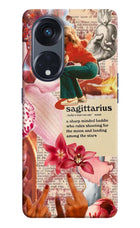 Sagittarius Zodiac Oppo Reno8 T 5G Hard Case Back Cover by Casekaro