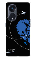 Love Orbit Oppo Reno8 T 5G Hard Case Back Cover by Casekaro