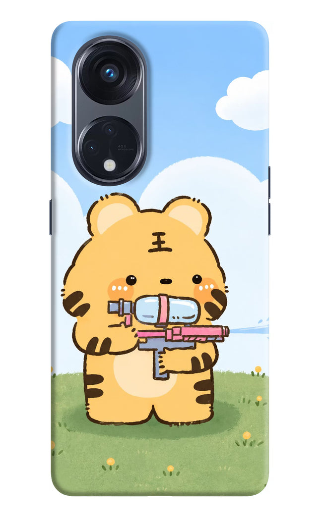 Tiger Treat Oppo Reno8 T 5G Hard Case Back Cover by Casekaro