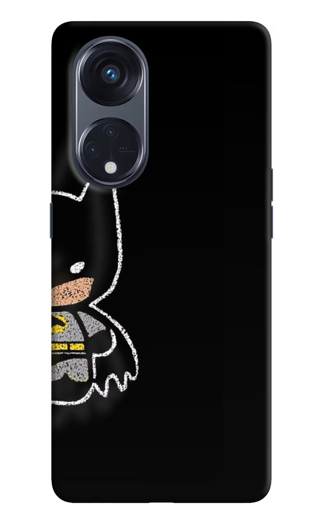 Bat Kitty Oppo Reno8 T 5G Hard Case Back Cover by Casekaro