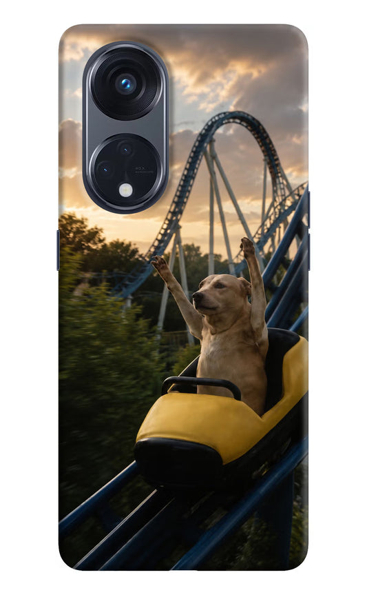 Rollercoaster Dog Oppo Reno8 T 5G Hard Case Back Cover by Casekaro