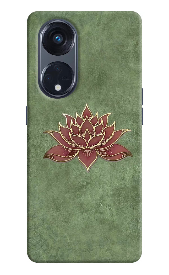 Lotus Grace Oppo Reno8 T 5G Hard Case Back Cover by Casekaro