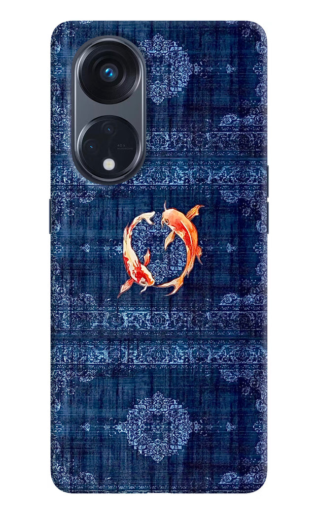 Koi Blue Oppo Reno8 T 5G Hard Case Back Cover by Casekaro