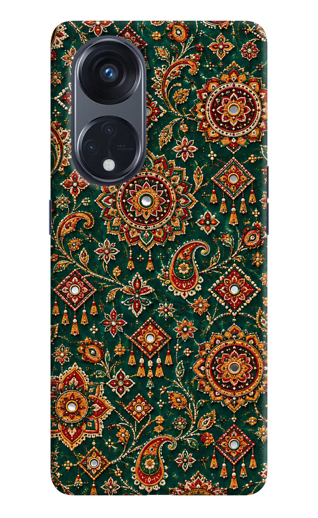 Green Pataka Oppo Reno8 T 5G Hard Case Back Cover by Casekaro