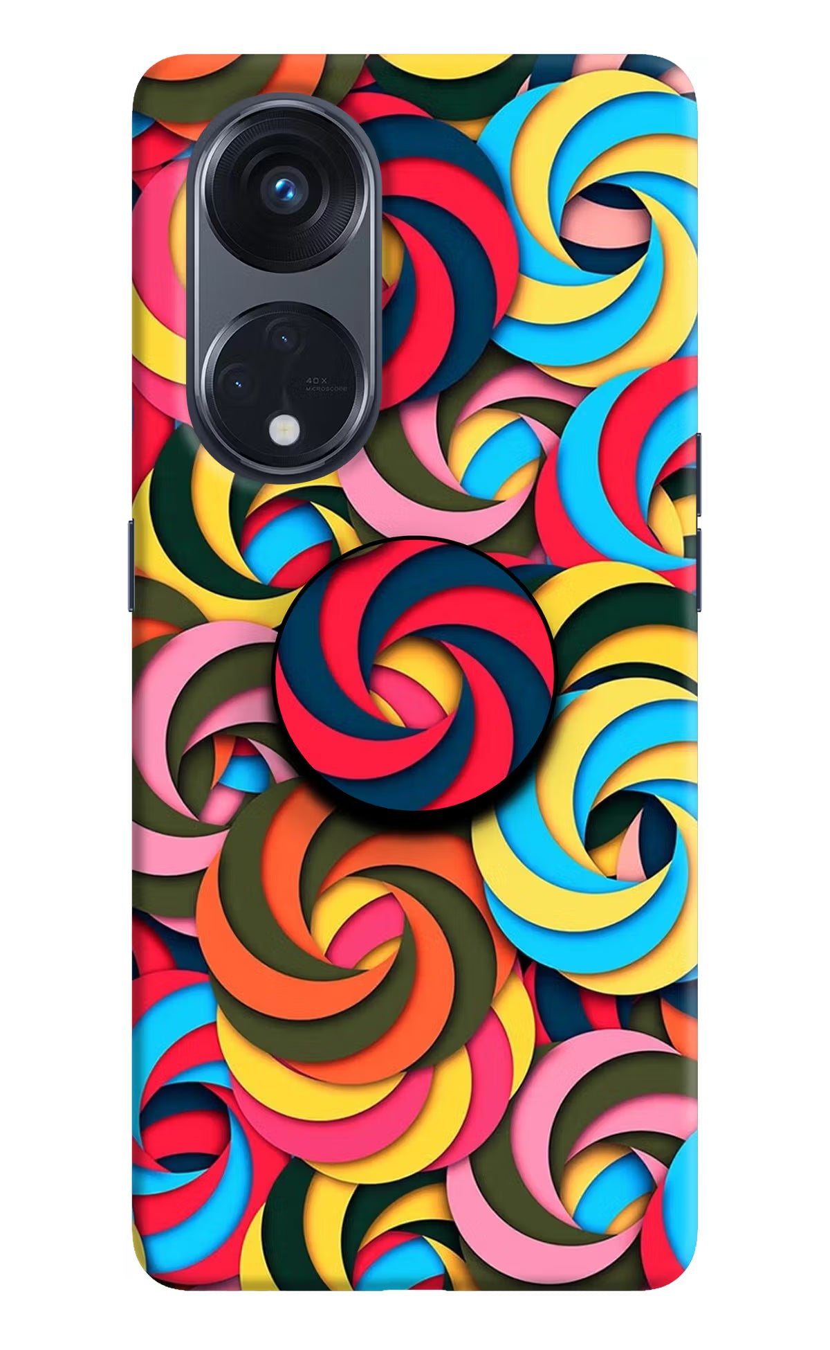 Spiral Pattern Oppo Reno8 T 5G Pop Case by Casekaro