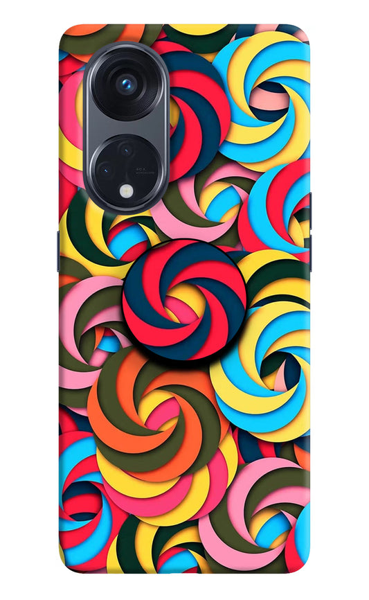 Spiral Pattern Oppo Reno8 T 5G Pop Case by Casekaro