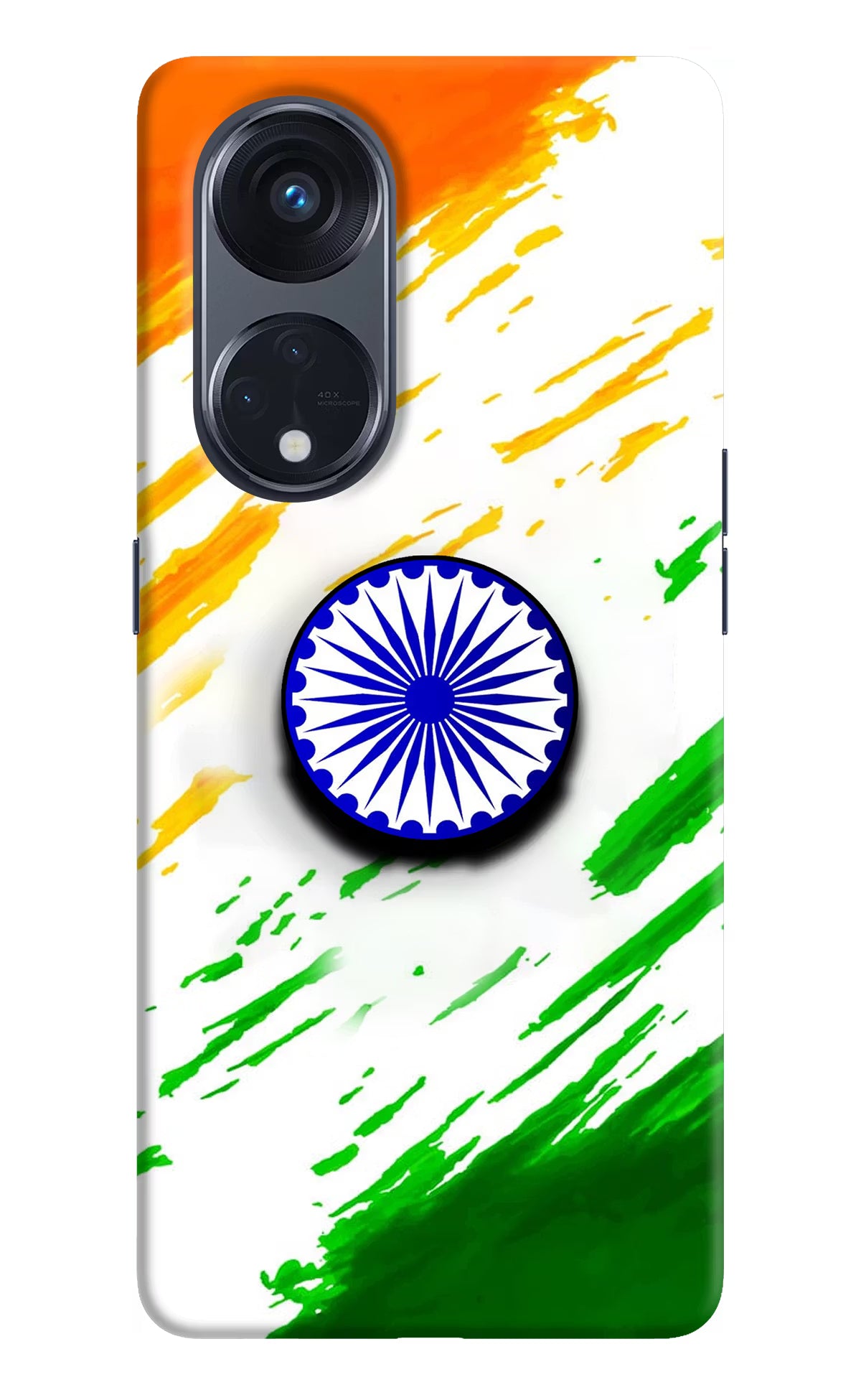 Indian Flag Ashoka Chakra Oppo Reno8 T 5G Pop Case by Casekaro
