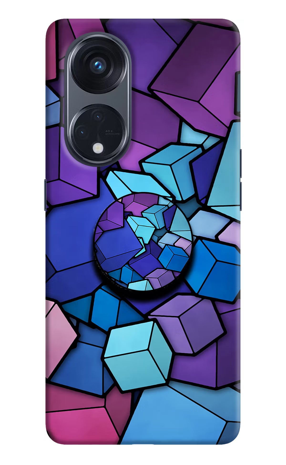 Cubic Abstract Oppo Reno8 T 5G Pop Case by Casekaro