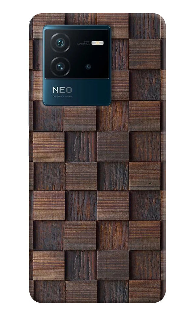 Wooden Cube Design IQOO Neo 6 5G Hard Case Back Cover by Casekaro