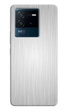 Wooden Grey Texture IQOO Neo 6 5G Hard Case Back Cover by Casekaro
