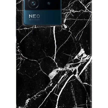 Black Marble Pattern IQOO Neo 6 5G Hard Case Back Cover by Casekaro