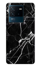 Black Marble Pattern IQOO Neo 6 5G Hard Case Back Cover by Casekaro