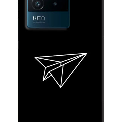 Paper Plane White IQOO Neo 6 5G Hard Case Back Cover by Casekaro