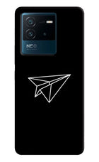 Paper Plane White IQOO Neo 6 5G Hard Case Back Cover by Casekaro