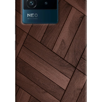 Wooden Texture Design IQOO Neo 6 5G Hard Case Back Cover by Casekaro