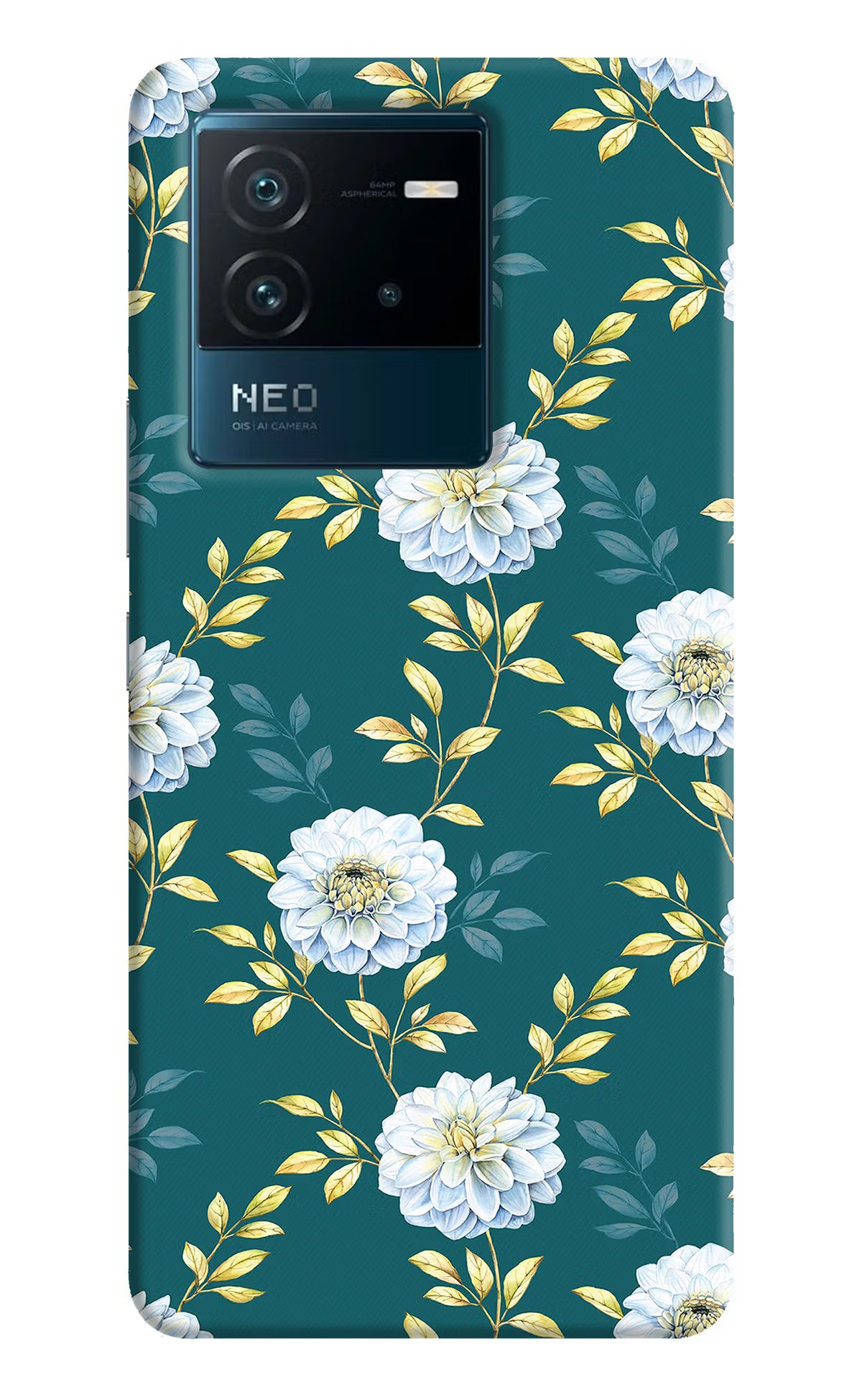 Flowers IQOO Neo 6 5G Hard Case Back Cover by Casekaro
