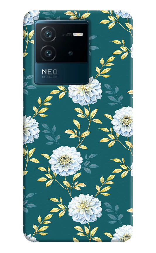 Flowers IQOO Neo 6 5G Hard Case Back Cover by Casekaro