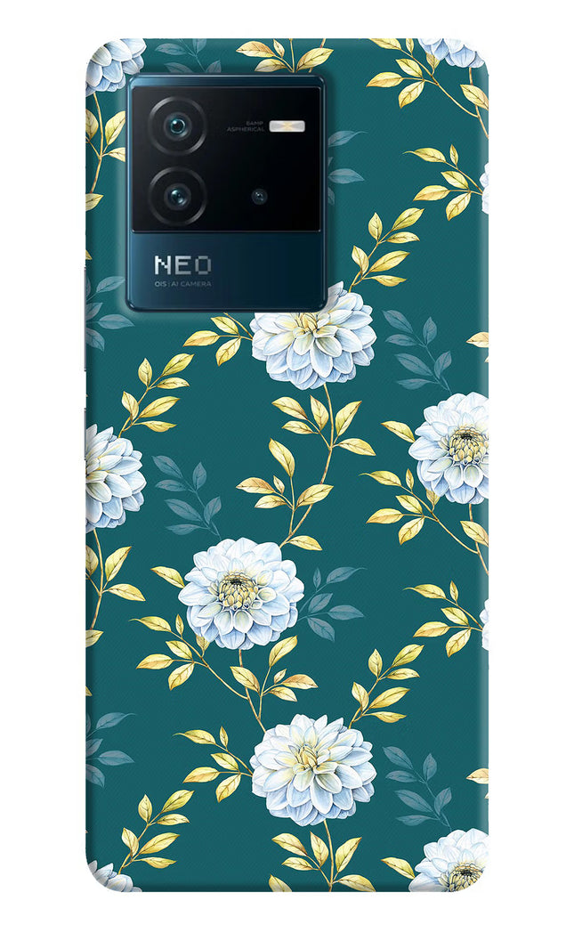 Flowers IQOO Neo 6 5G Hard Case Back Cover by Casekaro