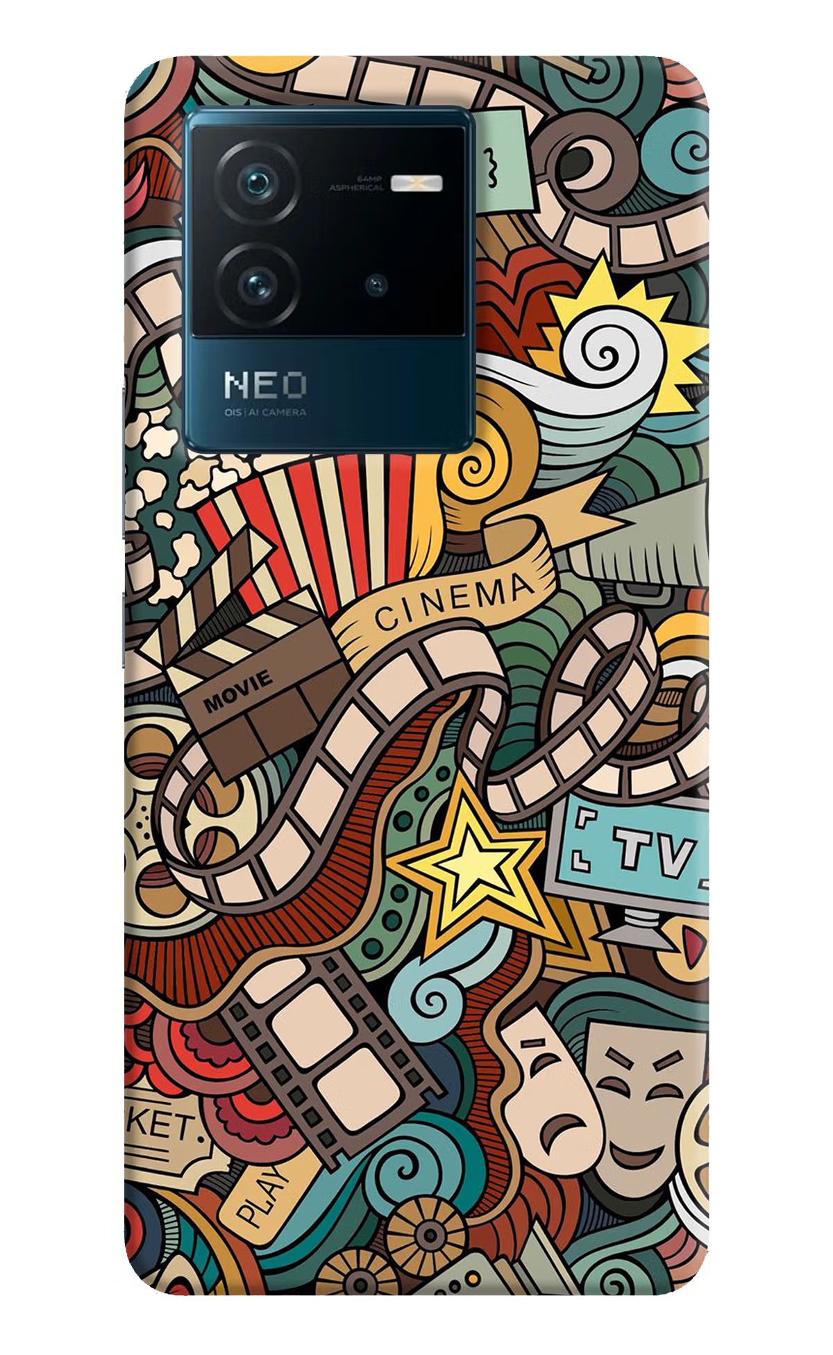 Cinema Abstract IQOO Neo 6 5G Hard Case Back Cover by Casekaro