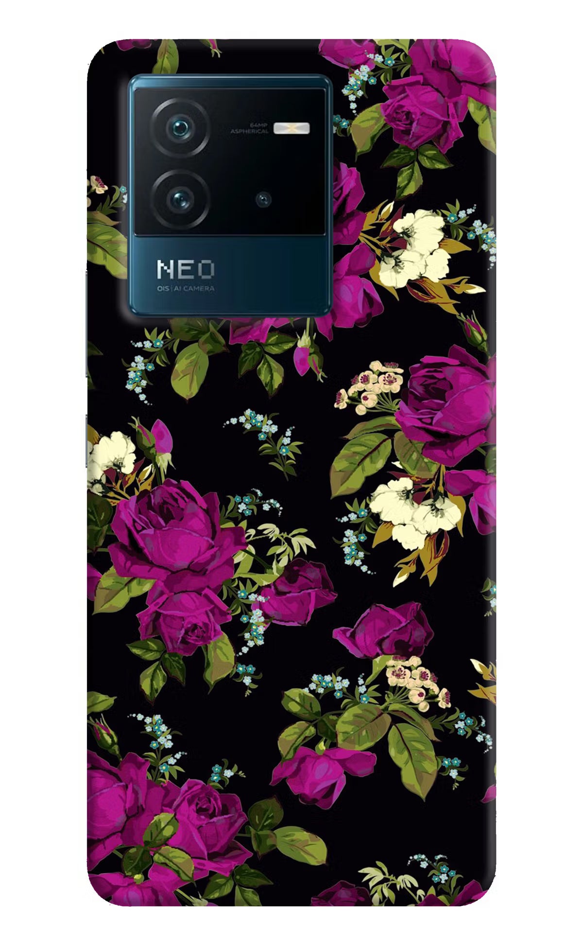 Flowers IQOO Neo 6 5G Hard Case Back Cover by Casekaro