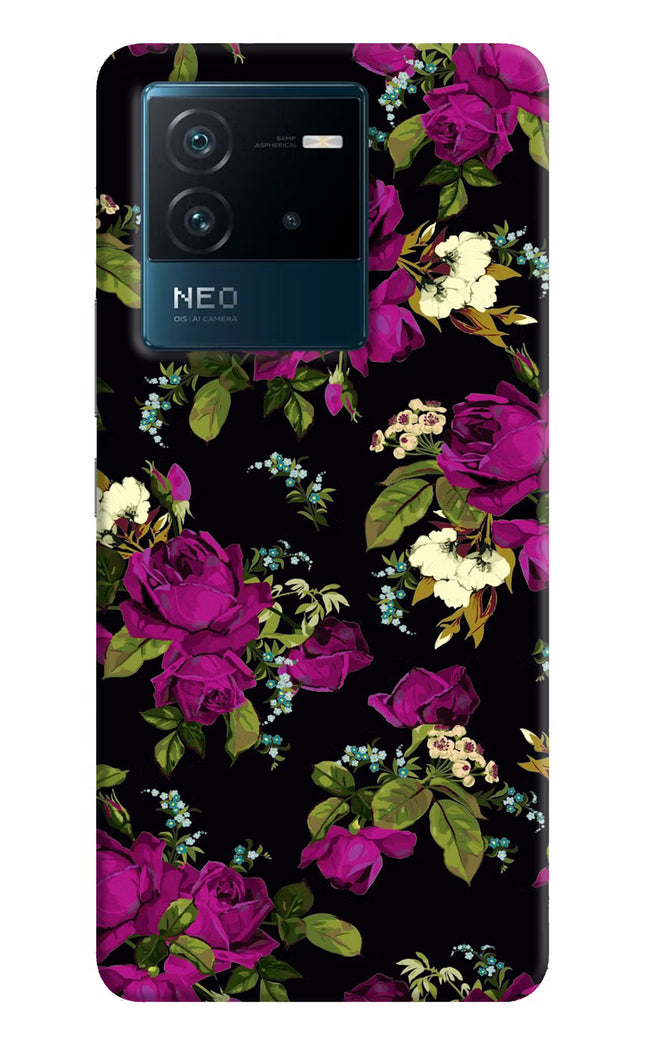 Flowers IQOO Neo 6 5G Hard Case Back Cover by Casekaro