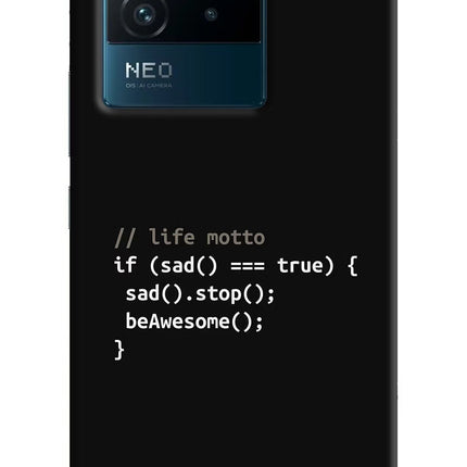 Life Motto Code IQOO Neo 6 5G Hard Case Back Cover by Casekaro
