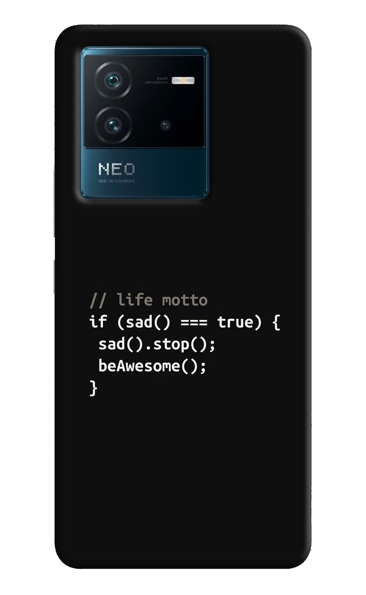 Life Motto Code IQOO Neo 6 5G Hard Case Back Cover by Casekaro