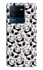 Cute Panda IQOO Neo 6 5G Hard Case Back Cover by Casekaro