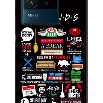 FRIENDS IQOO Neo 6 5G Hard Case Back Cover by Casekaro