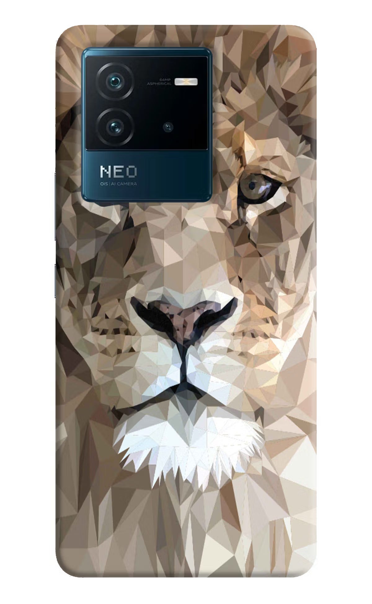 Lion Art IQOO Neo 6 5G Hard Case Back Cover by Casekaro