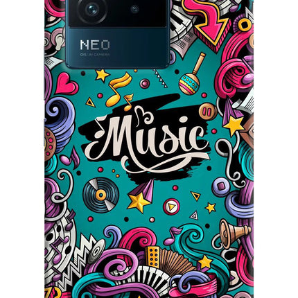 Music Graffiti IQOO Neo 6 5G Hard Case Back Cover by Casekaro