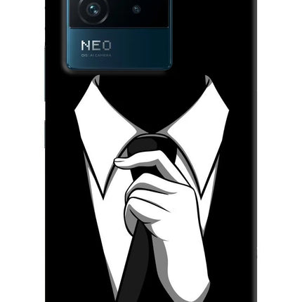 Black Tie IQOO Neo 6 5G Hard Case Back Cover by Casekaro