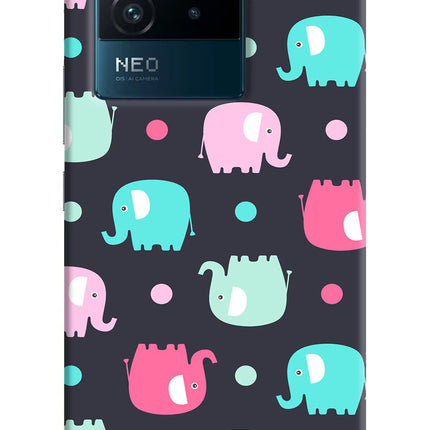 Elephants IQOO Neo 6 5G Hard Case Back Cover by Casekaro