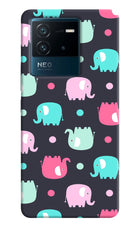 Elephants IQOO Neo 6 5G Hard Case Back Cover by Casekaro