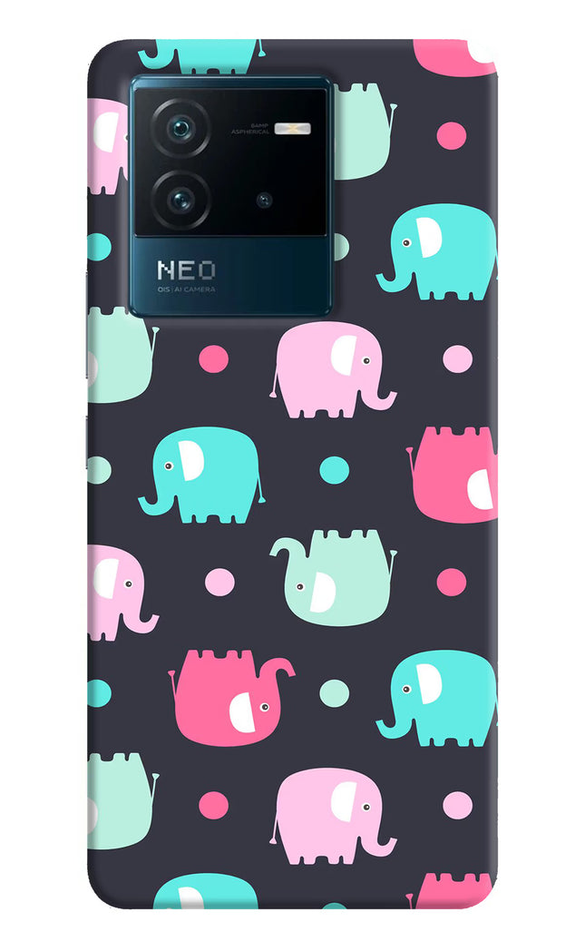 Elephants IQOO Neo 6 5G Hard Case Back Cover by Casekaro