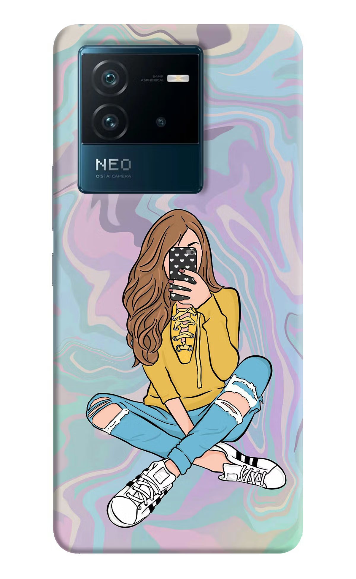 Selfie Girl IQOO Neo 6 5G Hard Case Back Cover by Casekaro