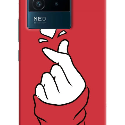 Korean Love Sign IQOO Neo 6 5G Hard Case Back Cover by Casekaro