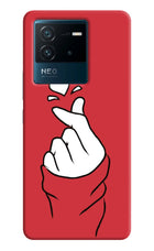 Korean Love Sign IQOO Neo 6 5G Hard Case Back Cover by Casekaro