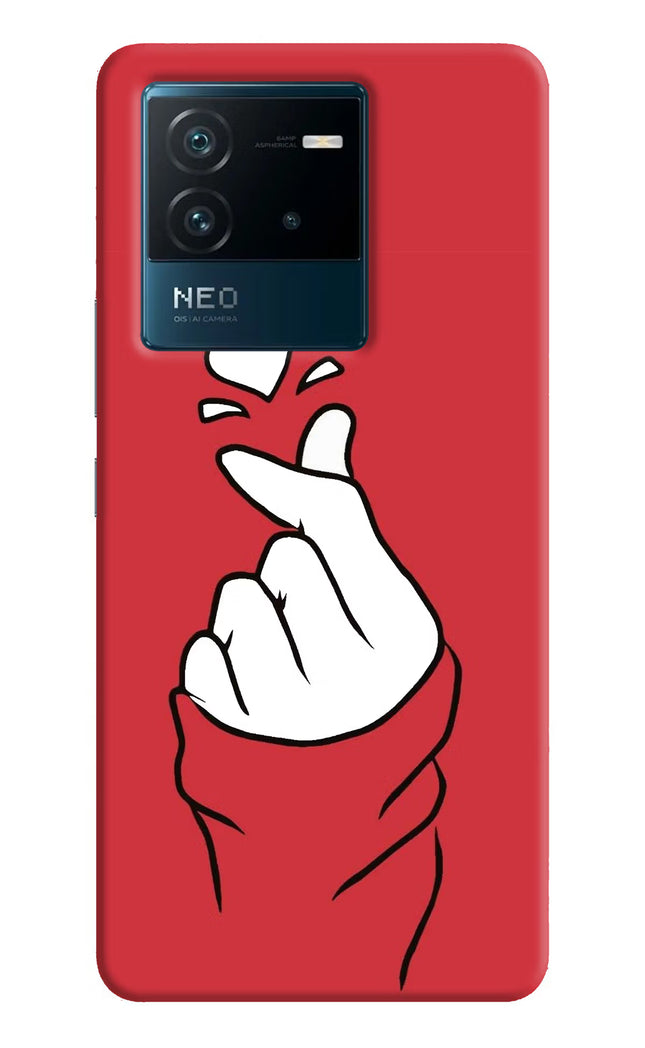 Korean Love Sign IQOO Neo 6 5G Hard Case Back Cover by Casekaro