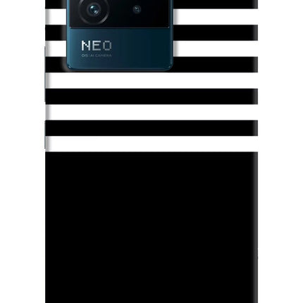 Black and White Print IQOO Neo 6 5G Hard Case Back Cover by Casekaro