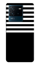 Black and White Print IQOO Neo 6 5G Hard Case Back Cover by Casekaro