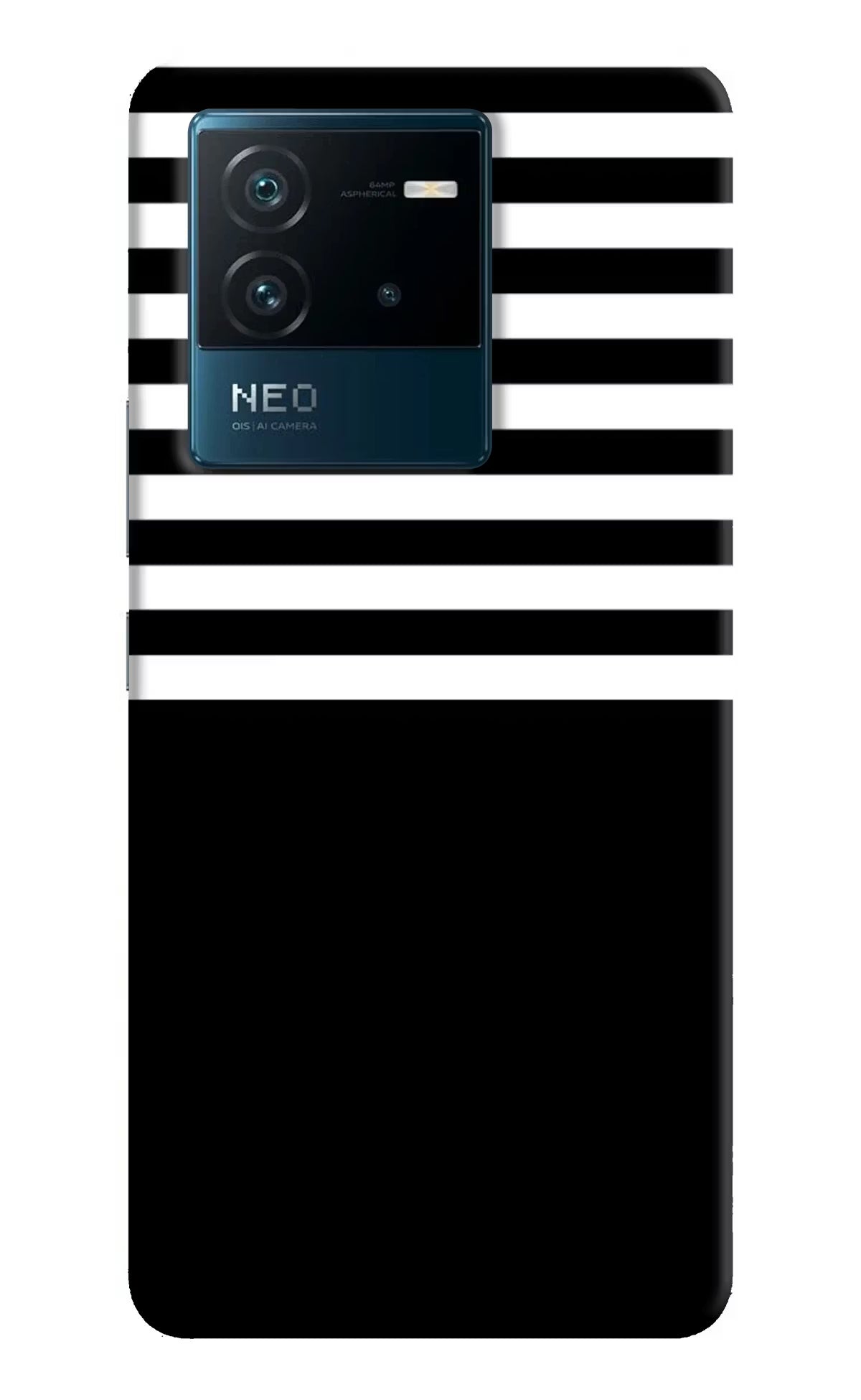 Black and White Print IQOO Neo 6 5G Hard Case Back Cover by Casekaro