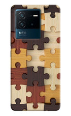 Wooden Puzzle IQOO Neo 6 5G Hard Case Back Cover by Casekaro
