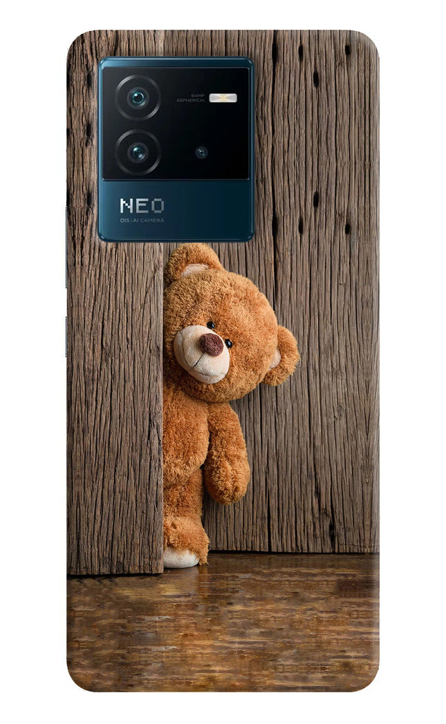 Teddy Wooden IQOO Neo 6 5G Hard Case Back Cover by Casekaro