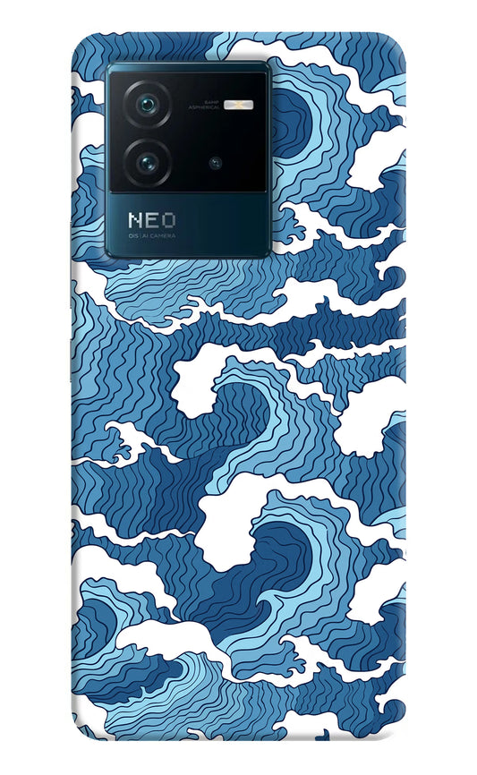 Blue Waves IQOO Neo 6 5G Hard Case Back Cover by Casekaro