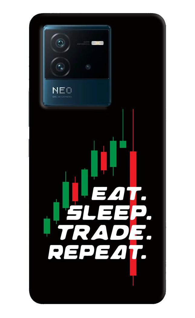 Eat Sleep Trade Repeat IQOO Neo 6 5G Hard Case Back Cover by Casekaro