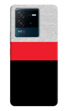 Tri Color Pattern IQOO Neo 6 5G Hard Case Back Cover by Casekaro
