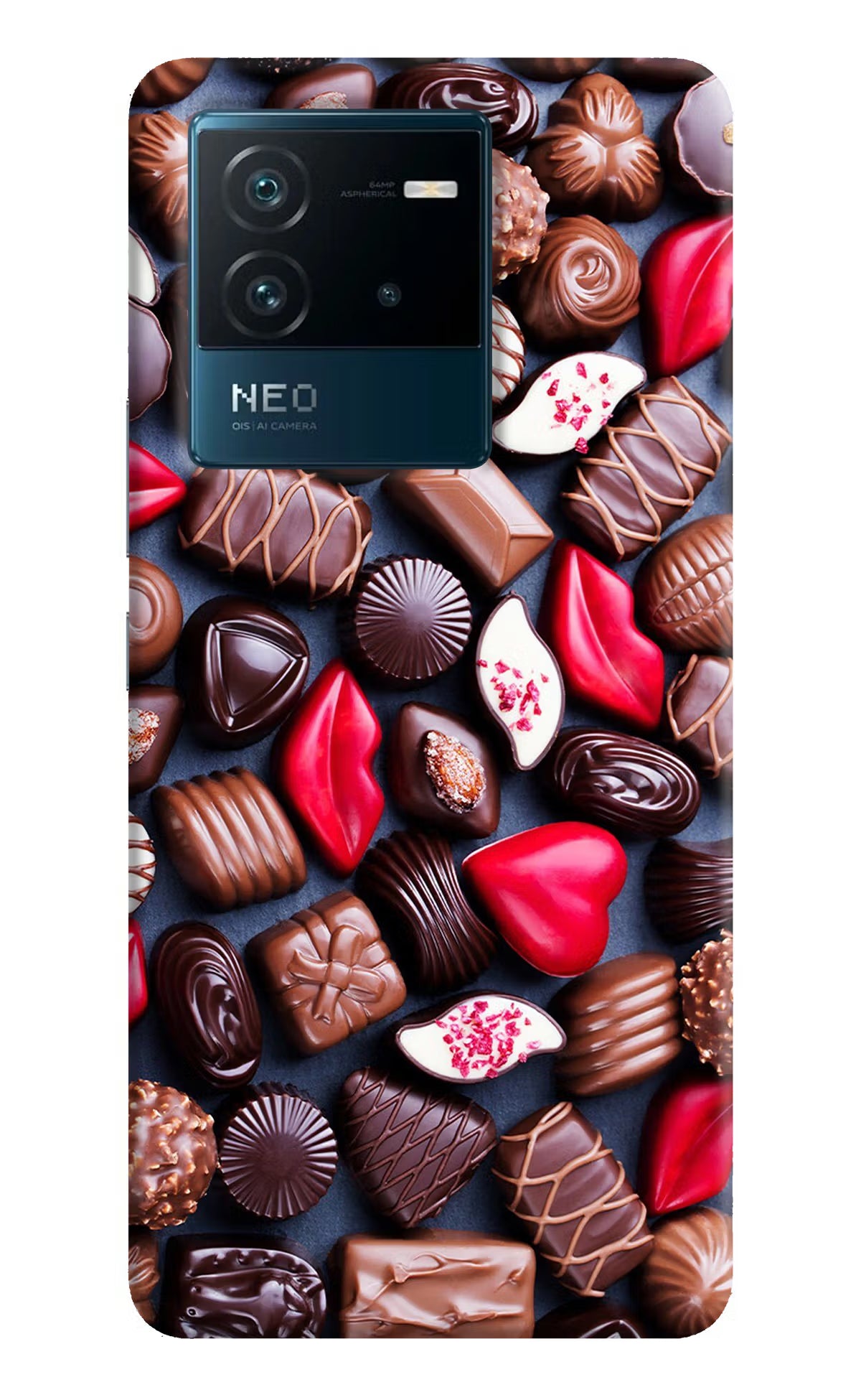Chocolates IQOO Neo 6 5G Hard Case Back Cover by Casekaro