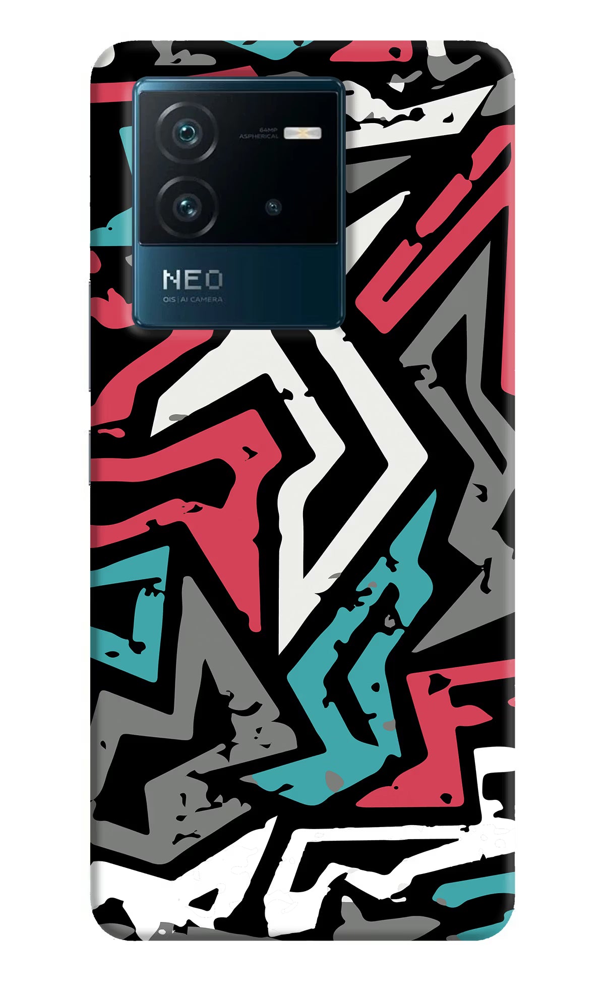 Geometric Graffiti IQOO Neo 6 5G Hard Case Back Cover by Casekaro