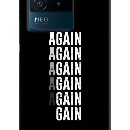Again Again Gain IQOO Neo 6 5G Hard Case Back Cover by Casekaro